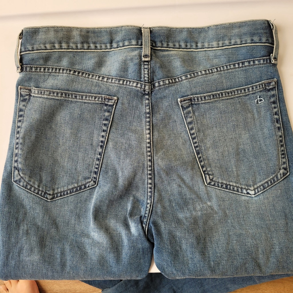 Rag & Bone Jeans Mens 30x32 Blue Denim Straight Fit 1 Skinny Button Fly 5 Pocket - Picture 8 of 13